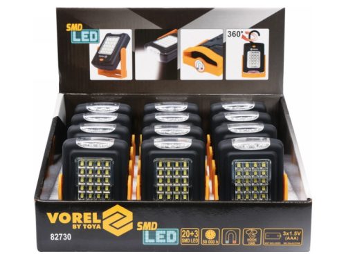VOREL Elemes LED lámpa mágneses 20+3 LED