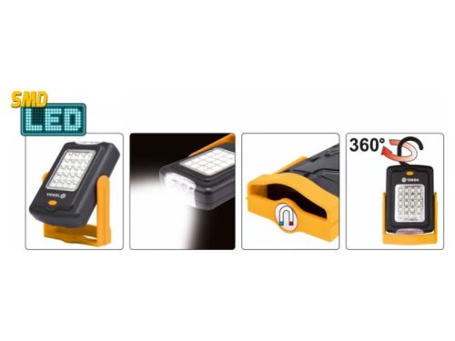 VOREL Elemes LED lámpa mágneses 20+3 LED