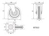 VOREL Ipari kerék forgóvillás 125 mm 100 kg