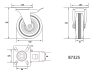 VOREL Ipari kerék forgóvillás fékkel 160 mm 130 kg