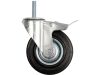 VOREL Ipari kerék forgóvillás fékkel 125 mm 100 kg