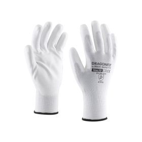   DRAGONFLY/11 Mártott szerelőkesztyű FEHÉR páronként csomagolva