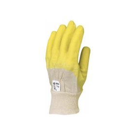   Munkavédelmi kesztyű krepp latex, vágásbizt.,csúszásgátlós, citromsárga