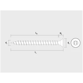   CELO VELOX faforgácslap csavar 5,0 x 80 mm, teljes menetes, PZ, fehér cink (70 db)