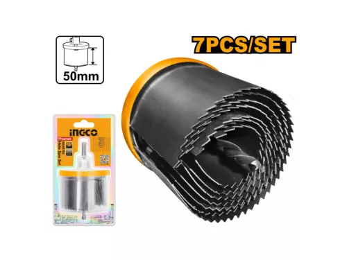 INGCO Körkivágó készlet 7 részes 26-63 mm
