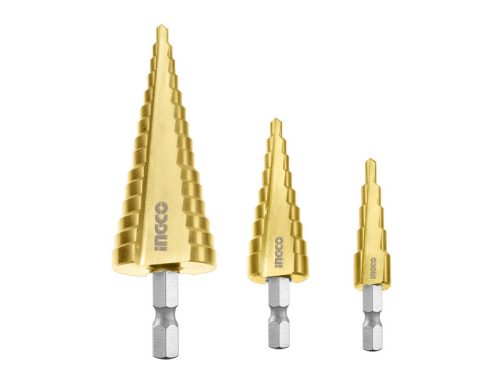 INGCO Lépcsős fúró készlet 3 részes 4-32 mm HSS