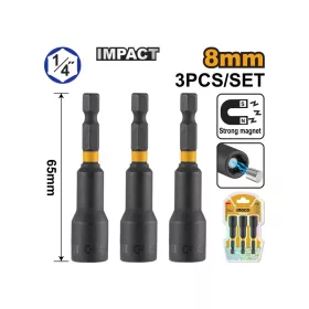 INGCO Impact csavarbehajtó 8 mm (3 db)