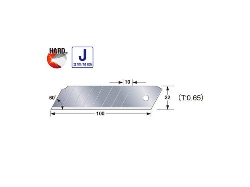 TAJIMA Endura Törhető penge 22 mm (10 db)