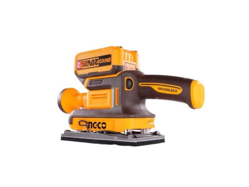 INGCO Akkus rezgőcsiszoló szénkefe nélküli 20 V (akku és töltő nélkül)