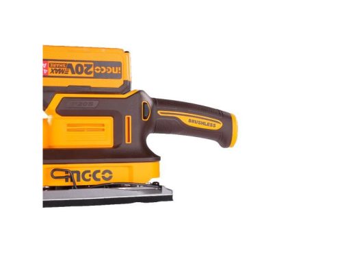 INGCO Akkus rezgőcsiszoló szénkefe nélküli 20 V (akku és töltő nélkül)