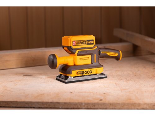 INGCO Akkus rezgőcsiszoló szénkefe nélküli 20 V (akku és töltő nélkül)