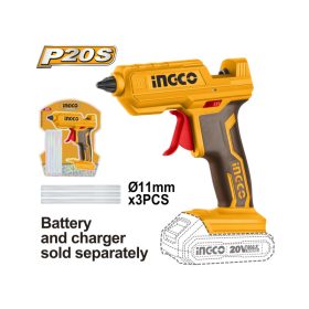  INGCO Akkus ragasztópisztoly 11 mm 20 V (akku és töltő nélkül)