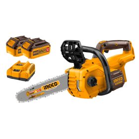   INGCO Akkus láncfűrész 300 mm szénkefe nélküli 20 V (2 x 4,0 Ah akku + töltő)