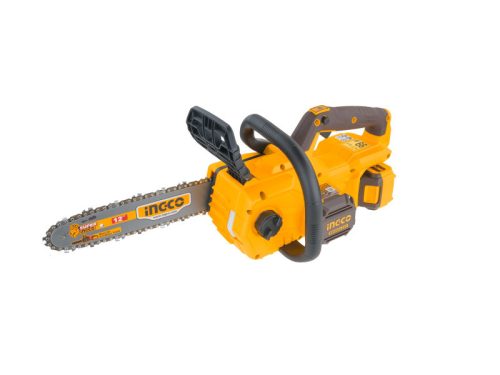 INGCO Akkus láncfűrész 300 mm szénkefe nélküli 20 V (2 x 4,0 Ah akku + töltő)