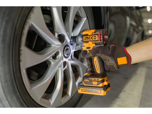 INGCO Akkus ütvecsavarozó 1/2" 405 Nm szénkefe nélküli 20 V (2 x 2,0 Ah akku + töltő)