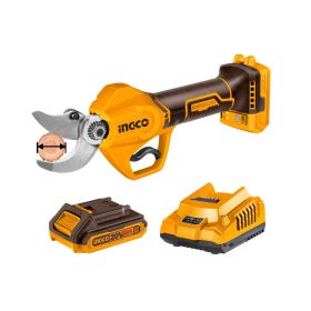   INGCO Akkus metszőolló 30 mm szénkefe nélküli 20 V (1 x 2,0 Ah akku + töltő)