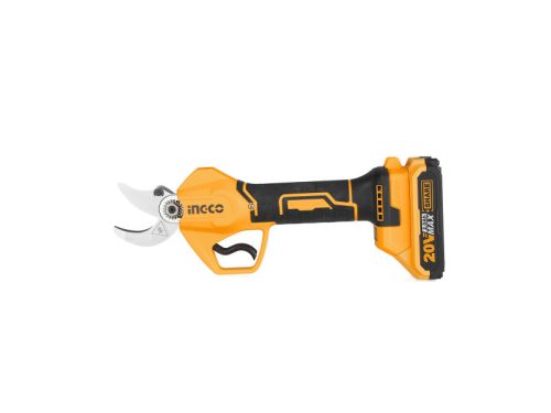 INGCO Akkus metszőolló 30 mm szénkefe nélküli 20 V (1 x 2,0 Ah akku + töltő)