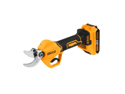 INGCO Akkus metszőolló 30 mm szénkefe nélküli 20 V (1 x 2,0 Ah akku + töltő)