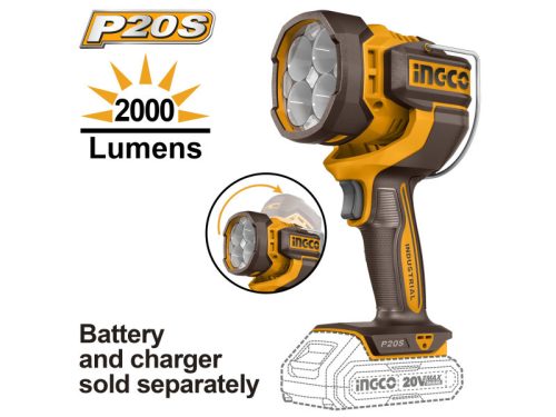 INGCO Akkus LED lámpa 2000 lm 20 V (akku és töltő nélkül)