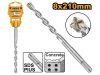 INGCO Kőzetfúró 8 x 210 mm négyélű SDS-Plus