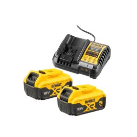   DEWALT XR Akkumulátor és töltő szett 18 V (2 x 5 Ah akku) DCB1104P2