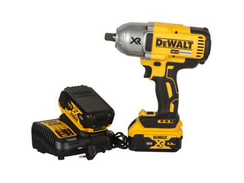 DEWALT Akkus ütvecsavarozó 18 V 1/2"-os 950/1625 Nm (2 x 5,0 Ah akku + töltő + TSTAK)