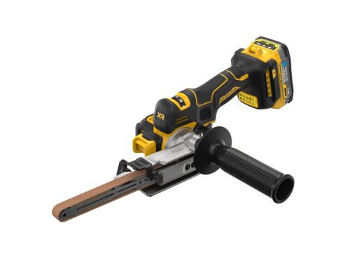 DEWALT Akkus szalagcsiszoló 18 V (2 x 1,7 Ah PowerStack akku + töltő + TSTAK)