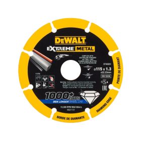   DEWALT EXTREME METAL Gyémánt vágókorong fémre 115 x 1,3 x 22,2 mm (fém/alu/inox)