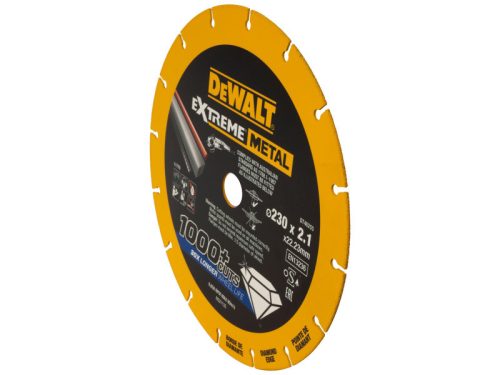 DEWALT EXTREME METAL Gyémánt vágókorong fémre 230 x 2,1 x 22,2 mm (fém/alu/inox)