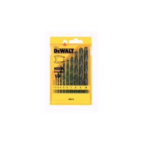   DEWALT Csigafúró készlet 10 részes HSS-R DIN 338 (1,0 - 10 mm)