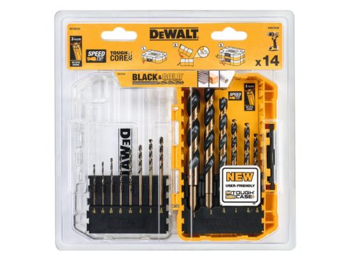 DEWALT Black & Gold Csigafúró készlet 14 részes (1,0 - 8,0 mm)