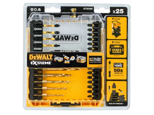 DEWALT Flextorq Bithegy és fúrószár készlet 25 részes