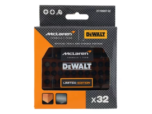 DEWALT/McLaren Bithegy készlet 32 részes Impact Ready bithegytartóval