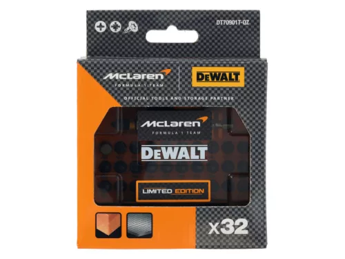 DEWALT/McLaren Bithegy készlet 32 részes bithegytartóval