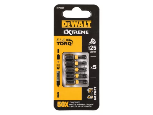 DEWALT Extreme Impact Bithegy T25 x 25 mm (5 db)