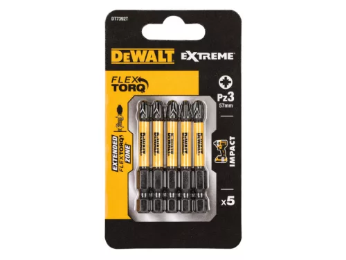 DEWALT Extreme Impact Bithegy PZ3 x 57 mm (5 db)
