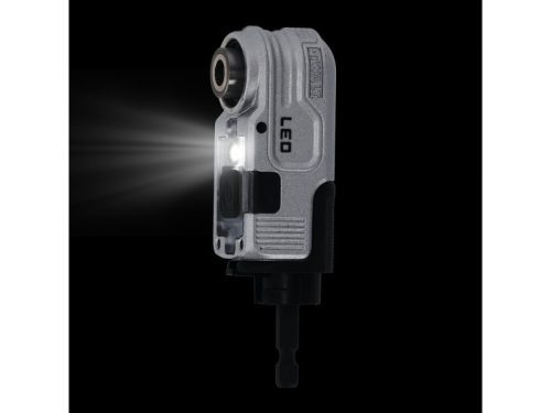 DEWALT Flextorq Sarokcsavarozó adapter LED világítással 1/4" Hex (USB kábellel)
