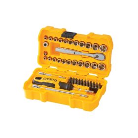 DEWALT Bithegy és dugókulcs készlet 50 részes 1/4"