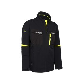 FLEXIMOVE 4-irányban elasztikus kabát fekete XL-es 250g/m2