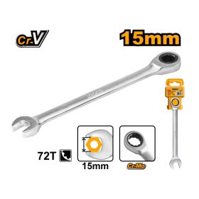 INGCO Racsnis csillag-villáskulcs 15 mm / 200 mm CrV