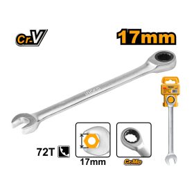 INGCO Racsnis csillag-villáskulcs 17 mm / 225 mm CrV