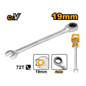 INGCO Racsnis csillag-villáskulcs 19 mm / 245 mm CrV