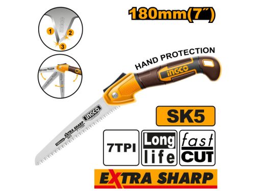 INGCO Összecsukható ágfűrész 180 mm