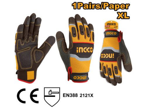 INGCO Szerelőkesztyű XL erősített