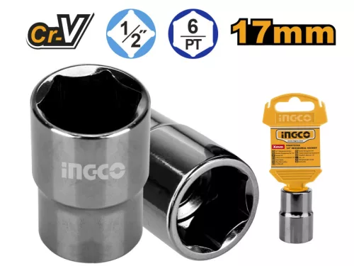 INGCO Dugókulcs 1/2" 17 mm CrV