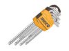 INGCO Torx kulcs készlet 9 részes T10-T50 S2