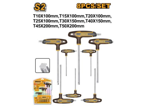 INGCO Torx T-kulcs készlet 8 részes S2
