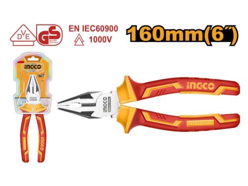 INGCO Kombinált fogó 160 mm 1000 V-ig szigetelt