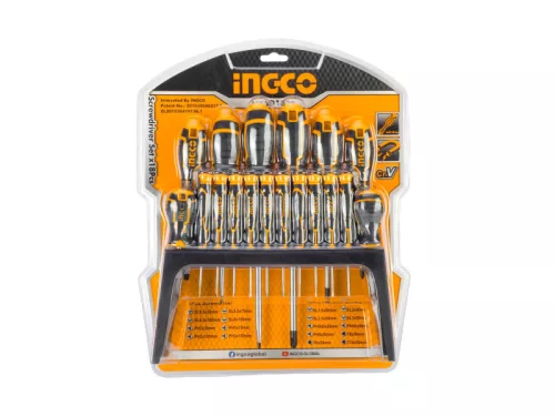 INGCO Csavarhúzó készlet 18 részes mágneses CrV