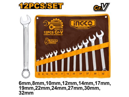 INGCO Csillag-villáskulcs készlet 12 részes 6-32 mm CrV